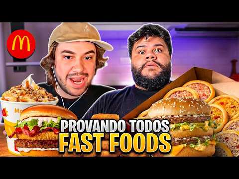 EXPERIMENTANDO TODOS FAST FOODS DO BRASIL! - React Thiago Quatroque