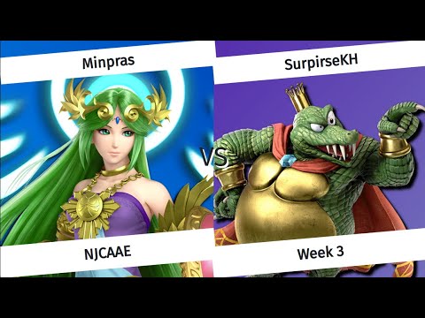 NJCAAE 2020 Week 3 | Minpras (Palutena) Vs. SurpriseKH (King K. Rool, Luigi)