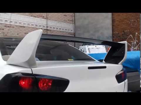 Lancer Ralliart with Evo X ETS single exit exhaust + testpipe down pipe and  X turbo.