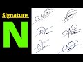 Signature N | N signature style | N letter signature style