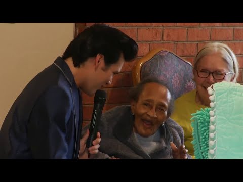 Elvis tribute artist visits local nursing home