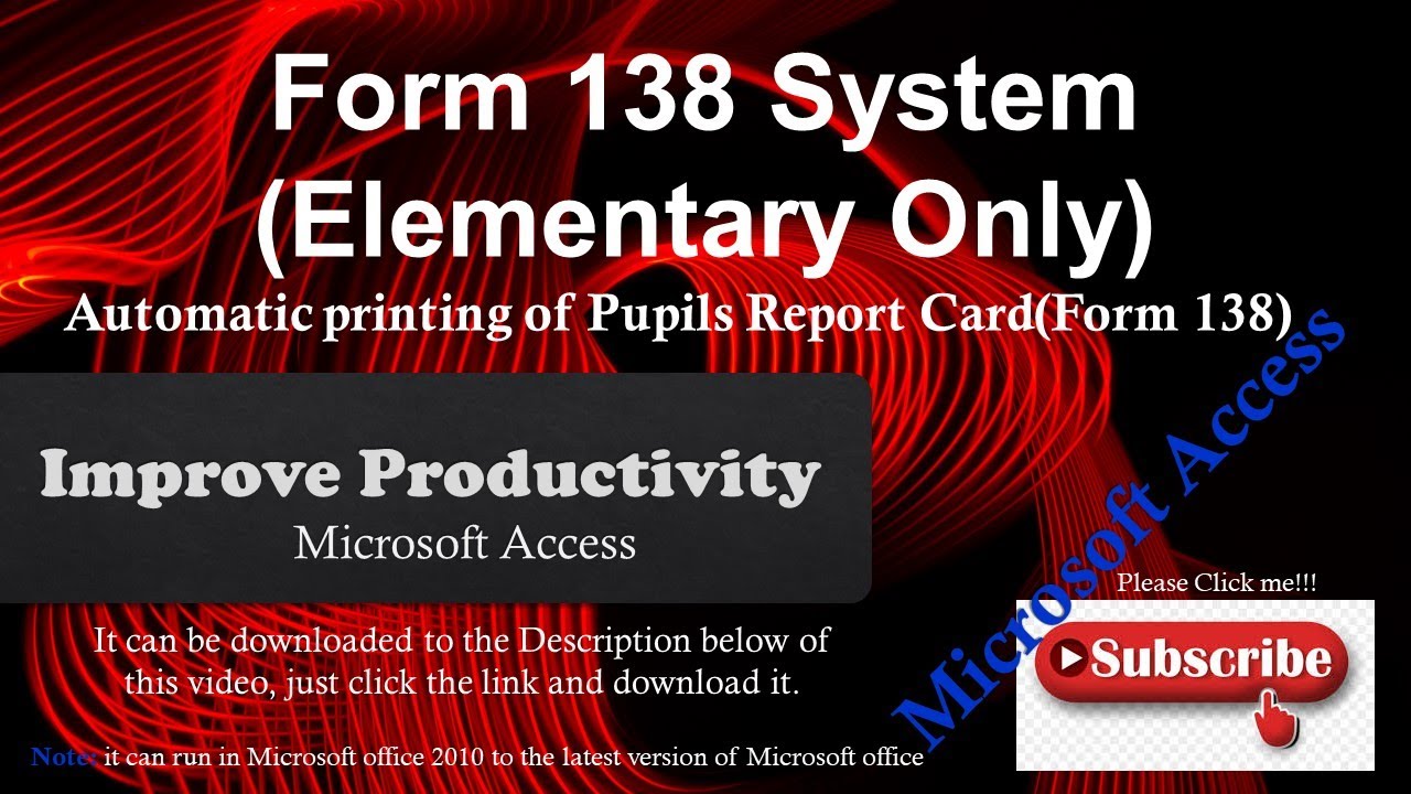 Form 138 System Elementary Only video tutorial