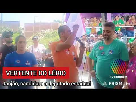 Janjão, candidato a deputado estadual, durante caminhada em Vertente do Lério 2026 