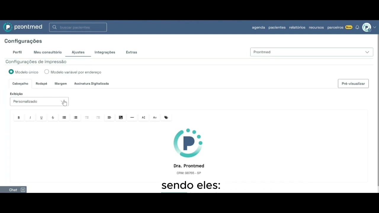 Configurações   Ajustes   Como personalizar os documentos