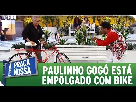 A Praça É Nossa (20/08/15) - Paulinho Gogó está empolgado com a nova bike