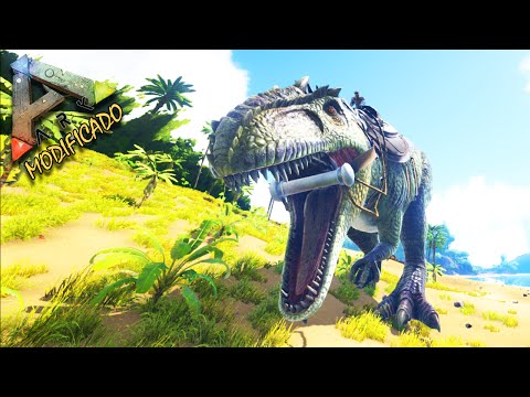 ARK SURVIVAL EVOLVED COM MODS #42 = GIGANTOSSAUROS AO ATAQUE