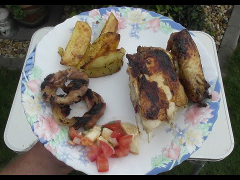 Road Kill Chicken von der Feuerplatte