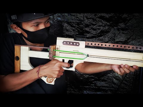 How To Make Powerful Wooden Slingshot Sniper Gun Version? | Simple Magazine Mechanism | DIY |