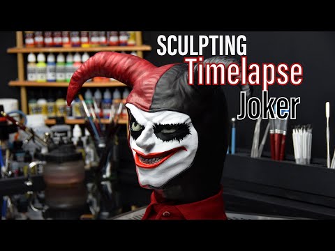 Joker Sculpture Timelapse in Super Sculpey