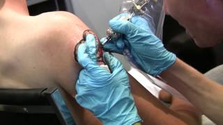 Jason Gilmore gets a tattoo