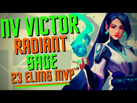 NV VICTOR RADIANT SAGE GAMEPLAY ON SPLIT | 23 ELIMS MVP - VALORANT