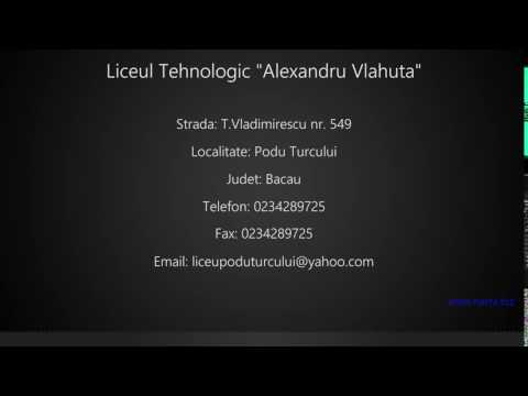 Liceul Tehnologic "Alexandru Vlahuta" Podu Turcului