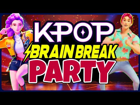 K-Pop Brain Break Party ⚡️ Freeze Dance for Kids ⚡️ Floor is Lava Run ⚡️ Would You Rather