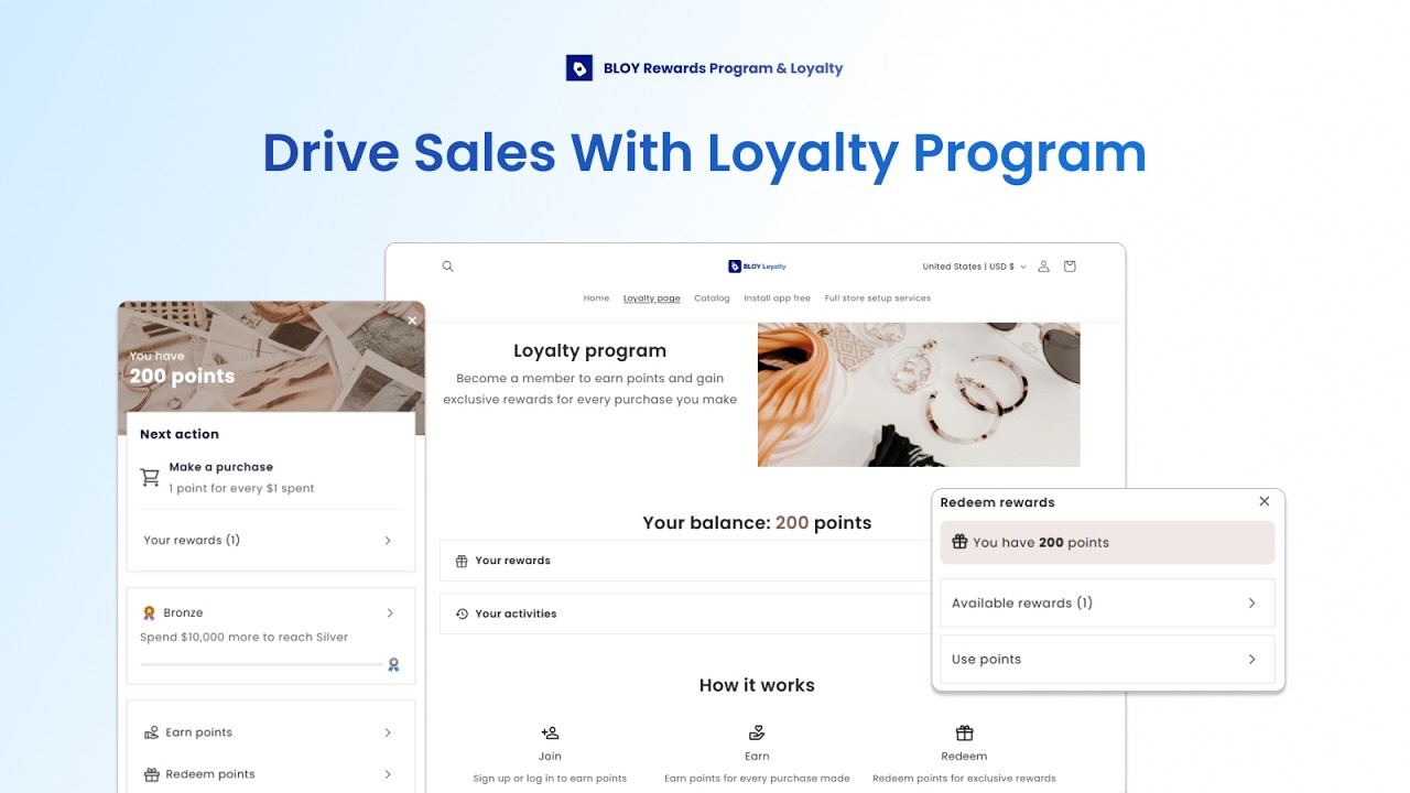 BLOY Loyalty Points & Rewards Demo
