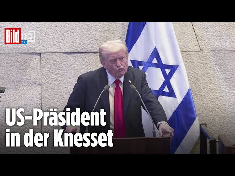 Incident during Trump's speech to the Israeli parliament