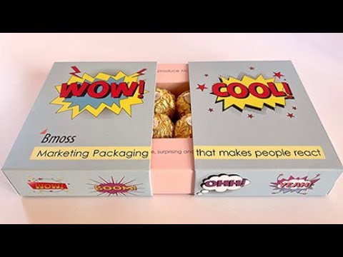 Packaging promozionale BMOSS con apertura pop-up automatica