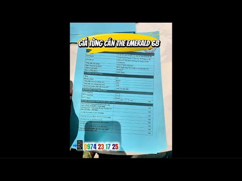 Bảng Giá The Emerald 68 chi tiết từng căn, liên hệ nhận tư vấn chính sách mua