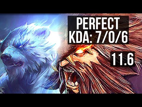 VOLIBEAR vs UDYR (JUNGLE) | 7/0/6, Rank 7 Voli, Godlike | NA Challenger | v11.6