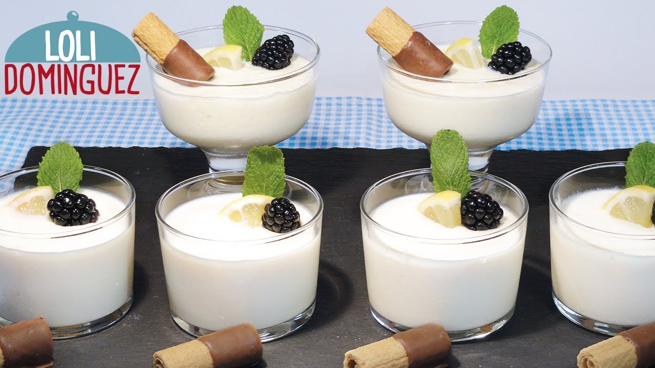 Mousse de limón (Solo 3 ingredientes) No creerás lo fácil, rápido y rica que está. Loli Domínguez