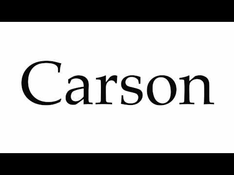 How to Pronounce Carson