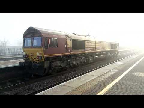 EWS Liveried Class 66 Diesel Electric 66013 and a class 331 at Wigan
