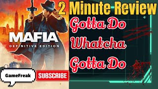 2 minute review. Mafia: The Definitive Edition Better than the original? #mafia #review