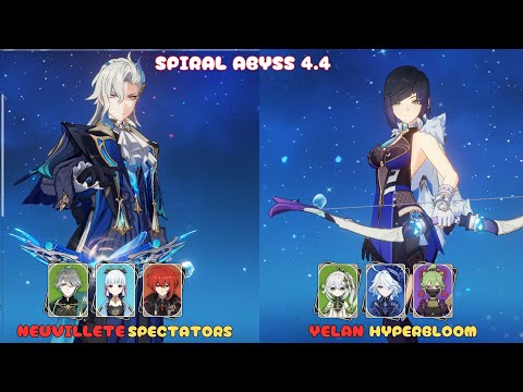 Only he can do it C0 Neuvillete Spectators & C0 Yelan Hyperbloom / Spiral Abyss 4.4 / Genshin Impact
