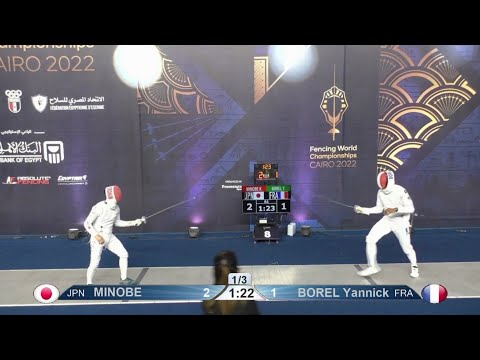 Epee Fencing - Strategies - Chase, Distance, and Counter! | Minobe vs Borel Y