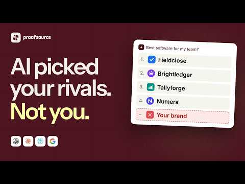 AI is picking your competitors. Here's how to fix it. | Proofsource
