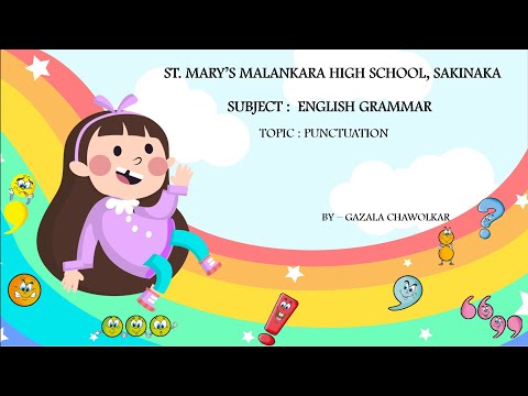 Standard: V-X, Subject: English Grammar, Topic: Punctuation.