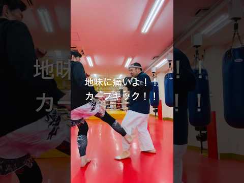 [キックボクシング　トレーニング　格闘技] 地味に痛いよ！！　カーフキック！！　#キックボクシング #トレーニング #格闘技