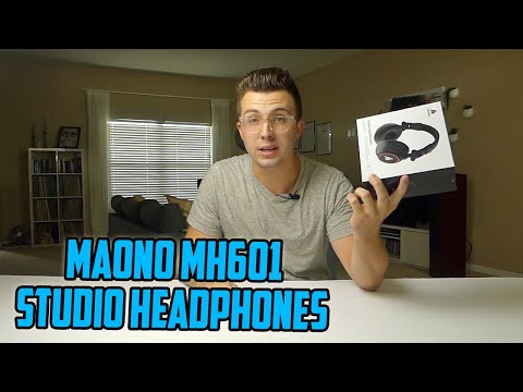 MAONO MH601 Professional Studio Monitor Headphones, Wired Closed Back Over Ear DJ Headset with 50mm Drivers and 1/4 inch to 3.5mm Jack for Guitar Amp Recording Mixing Piano Music Podcast Streaming video review thumbnail