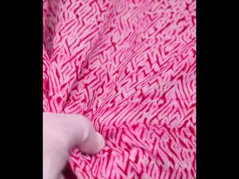 Abstract Pink Shibori 90 GSM Mercerised Cotton Fabric — video