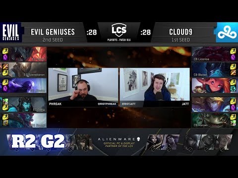 Cloud 9 vs Evil Geniuses - Game 2 | Round 2 PlayOffs S10 LCS Spring 2020 | C9 vs EG G2