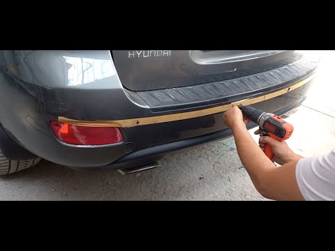 Installation of parking sensors on Hyundai Santa Fe