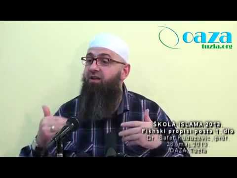ŠKOLA ISLAMA 2. čas - Fikhski propisi posta 1. dio - Dr. Safet Kuduzović