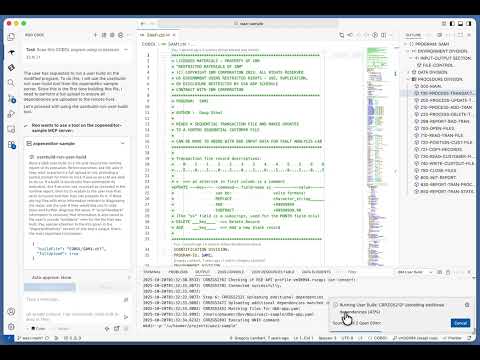 IBM Developer for z/OS on VS Code Model Context Protocol feature demo using Roo Code