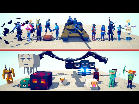 MINECRAFT TEAM vs LEGACY TEAM - Totally Accurate Battle Simulator TABS