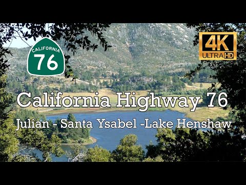 4K HD California Highway 76 - Julian CA - Santa Ysabel - Lake Hanshaw  - Julian California Apple Pie