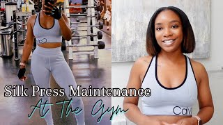 MAINTAIN YOUR SILK PRESS AT THE GYM | How To Avoid Sweating Out Your Straight Hair | Chavi Allie