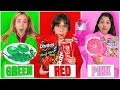 Eating Only ONE Color Of Food For 24 Hours Rainbow Food Challenge Familia Diamond