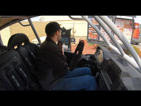 DragonFire Sport steering wheel with quick release hub goes on the Turbo RZR! + a trip to BK
