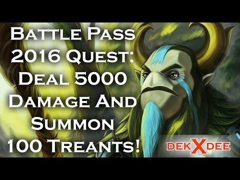 [Dekxdee Dota 2] Battle Pass 2016 Quest: Deal 5000 Damage To Buildings & Summon 100 Treants!