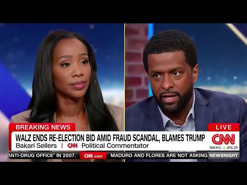 Fraud Scandal Explodes. Tim Walz Quits Race | Bakari Sellers On CNN
