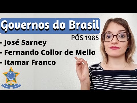 Governos no Brasil pós ditadura (Parte 1) - Sarney, Collor e Itamar Franco || Por Leticia APP