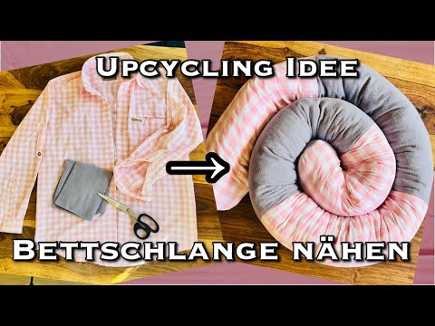 Bettschlange /Nestchen für Kind/ Baby nähen - Upcycling aus Hemd (Altkleider) für Anfänger geeignet