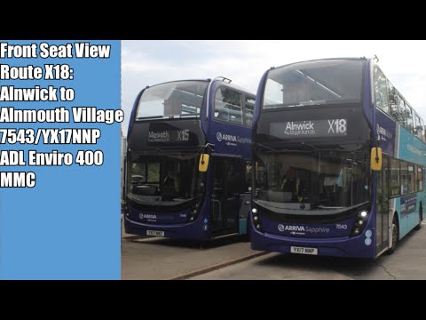 Front Seat View | Route X18: Alnwick to Alnmouth (Not Via Alnmouth Station) - 7543/YX17NNP