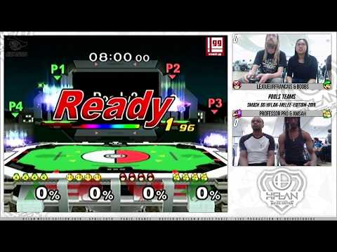 HFLAN 2019 - LeJoueurFrançais & Boobs (RED) VS Prof. Pro & Amsah (GREEN) POOLS TEAMS - Smash Melee
