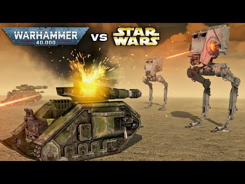 IMPERIAL GUARD vs GALACTIC EMPIRE - Warhammer 40k vs Star Wars (4K, Cinematic Battle)
