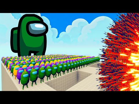 100x AMONG US + 1x GIANT vs 3x EVERY GOD   Totally Accurate Battle Simulator TABS